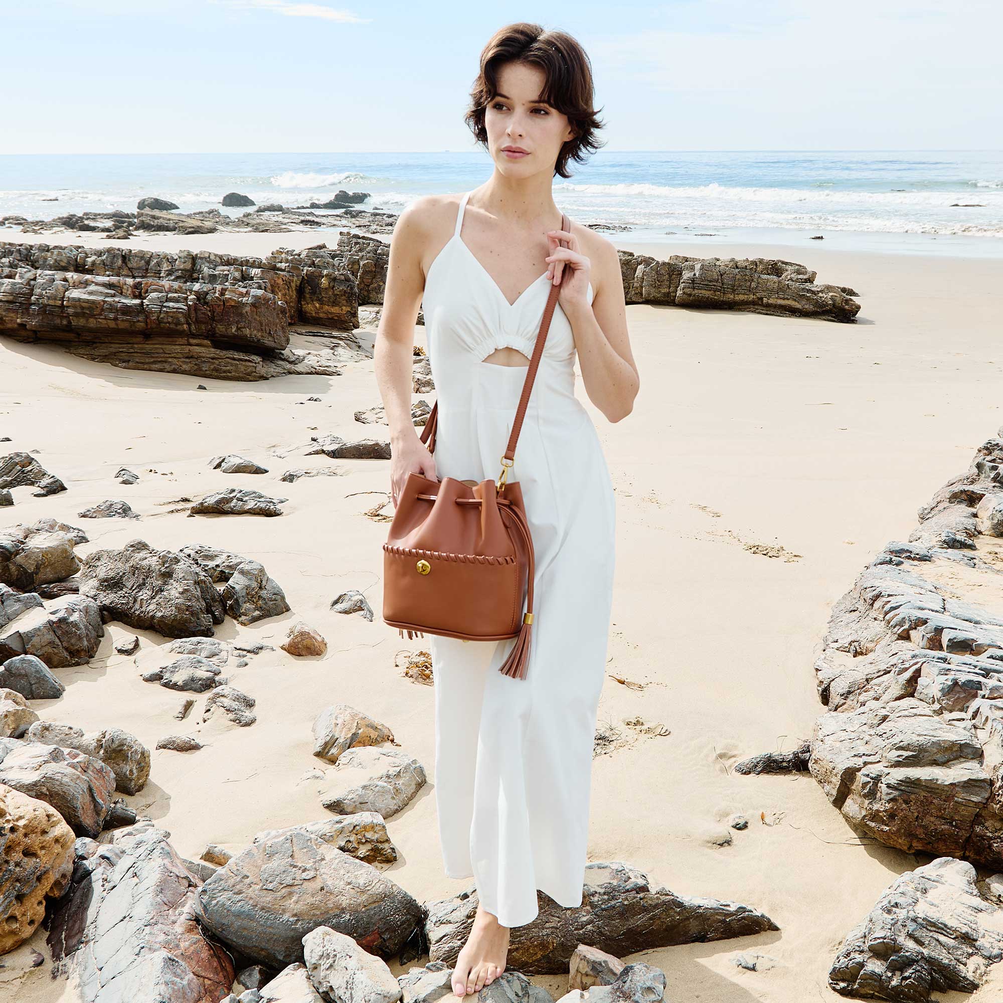 Janae Saddle Leather Top Handle Bag