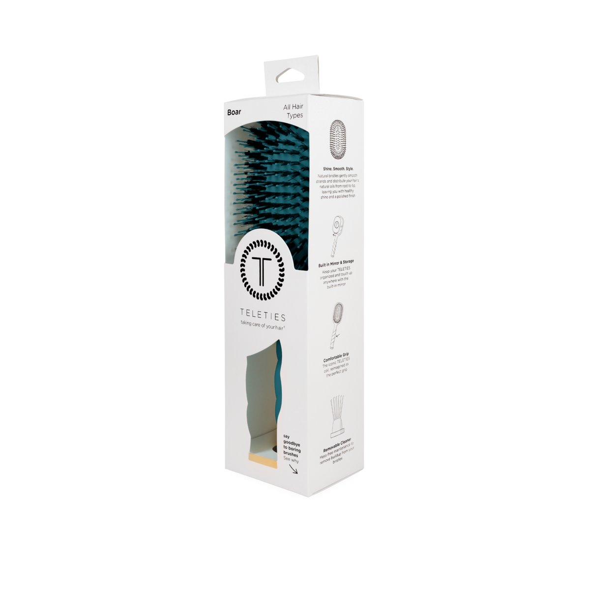Teleties Boar | Teal With It | Full Size Brush