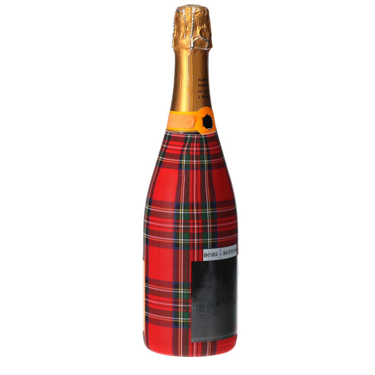 Christmas Tartan Champagne Bottle Wrap – Holiday Gift