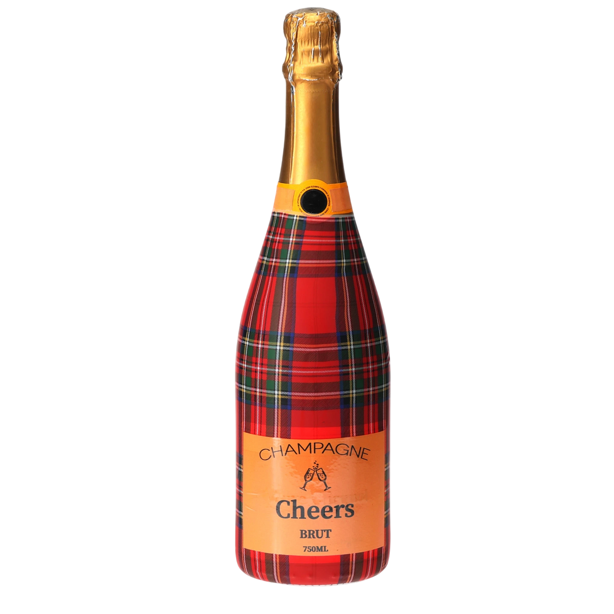 Christmas Tartan Champagne Bottle Wrap – Holiday Gift