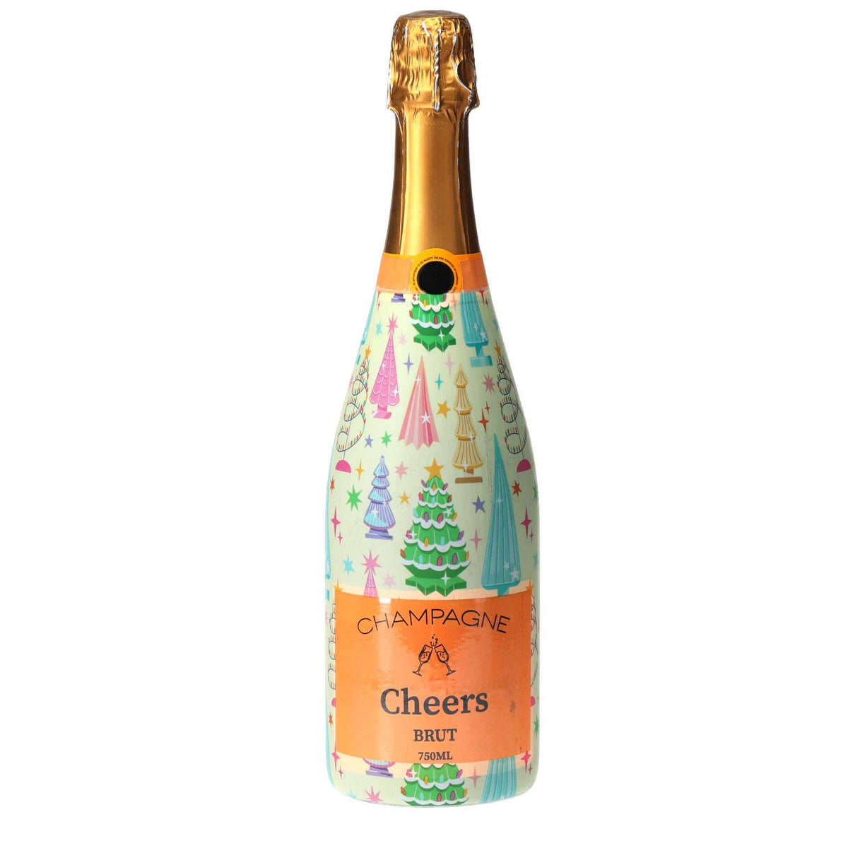 Christmas Tree Champagne Bottle Wrap – Holiday Gift