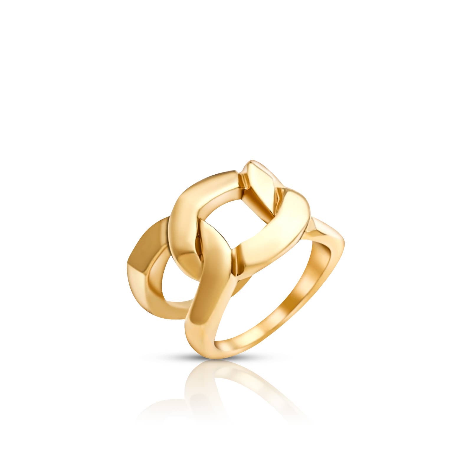 chain link gold womens ring