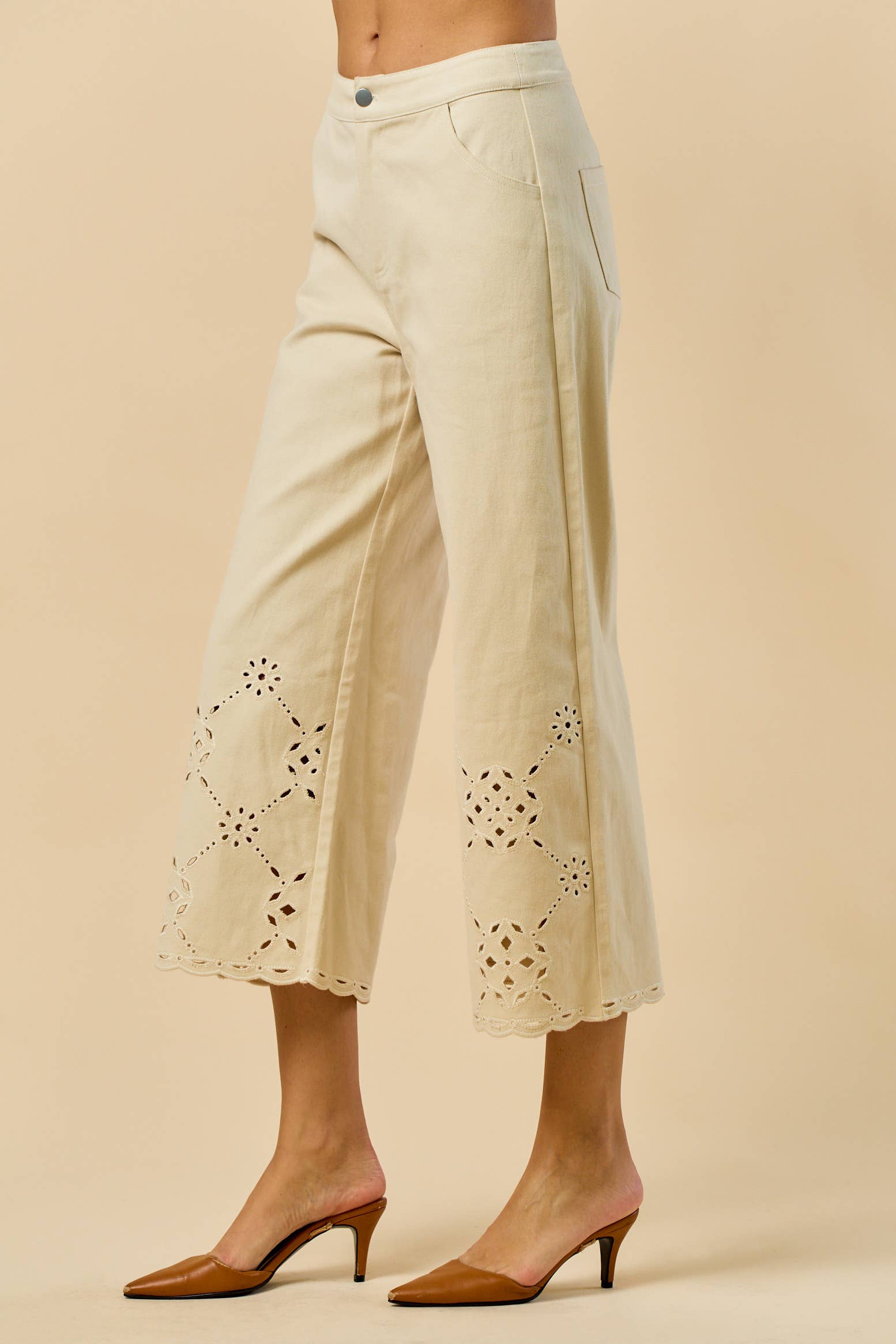 Sundrenched Eyelet Trouser