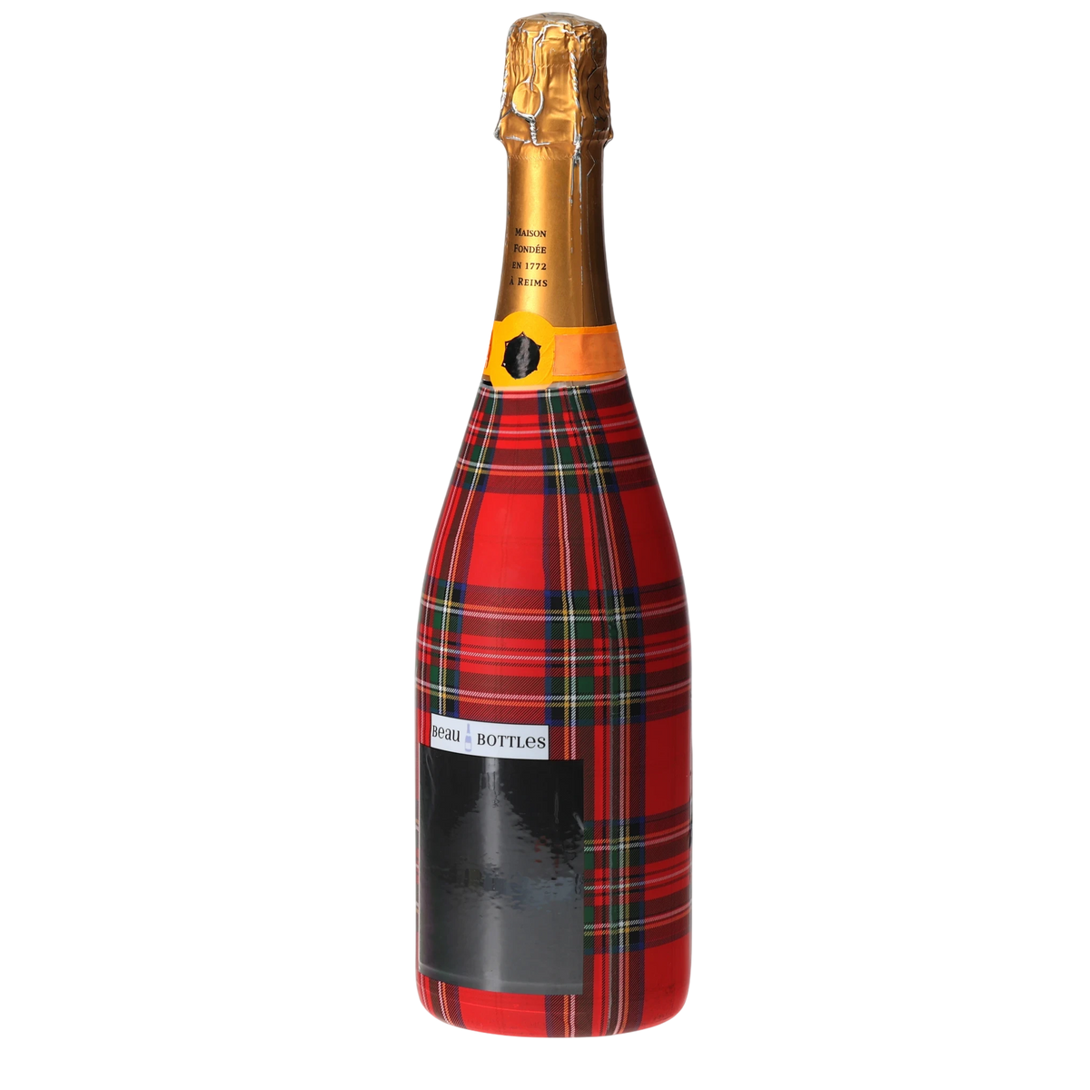 Christmas Tartan Champagne Bottle Wrap – Holiday Gift