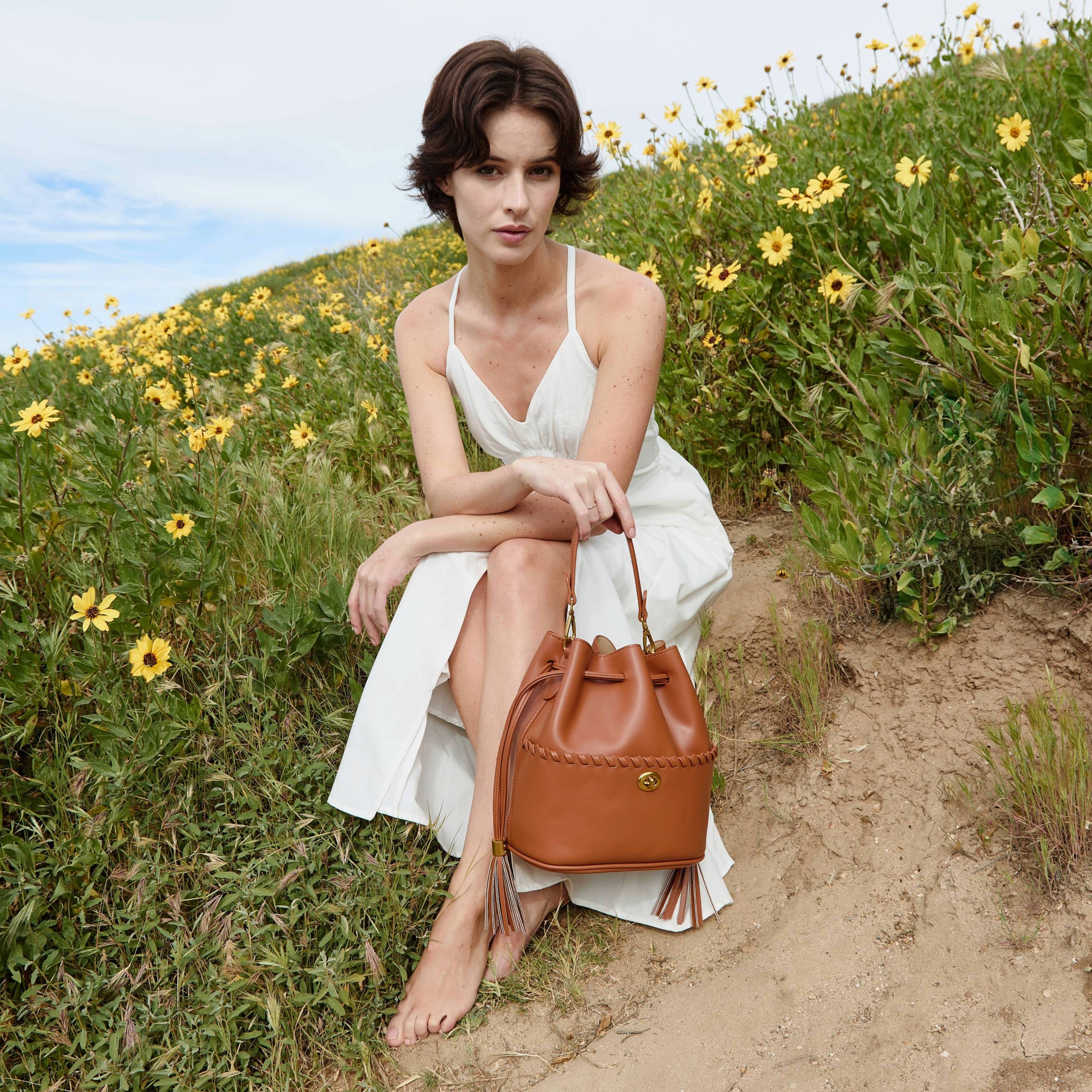 Janae Saddle Leather Top Handle Bag