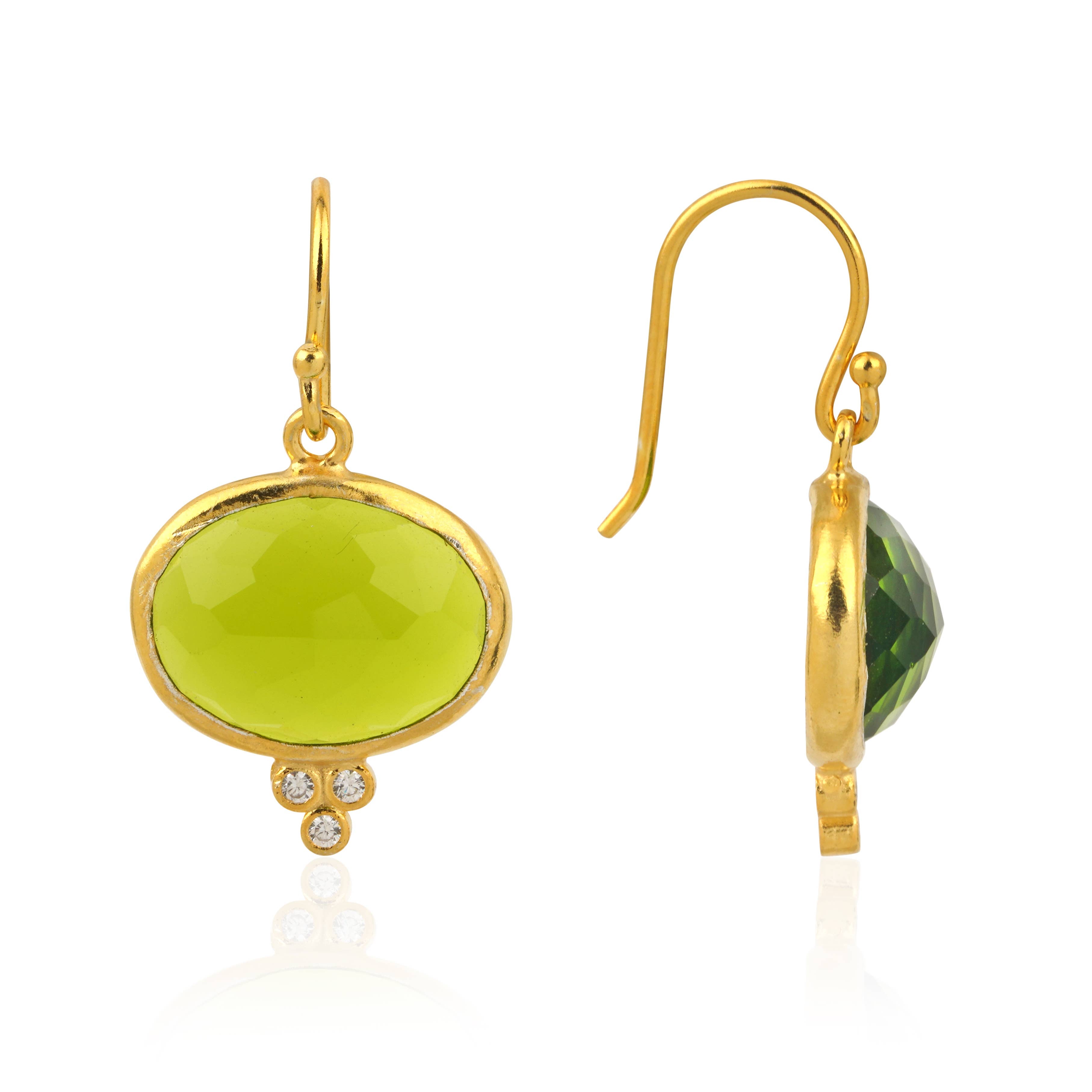 gold sterling silver womens drop earrings