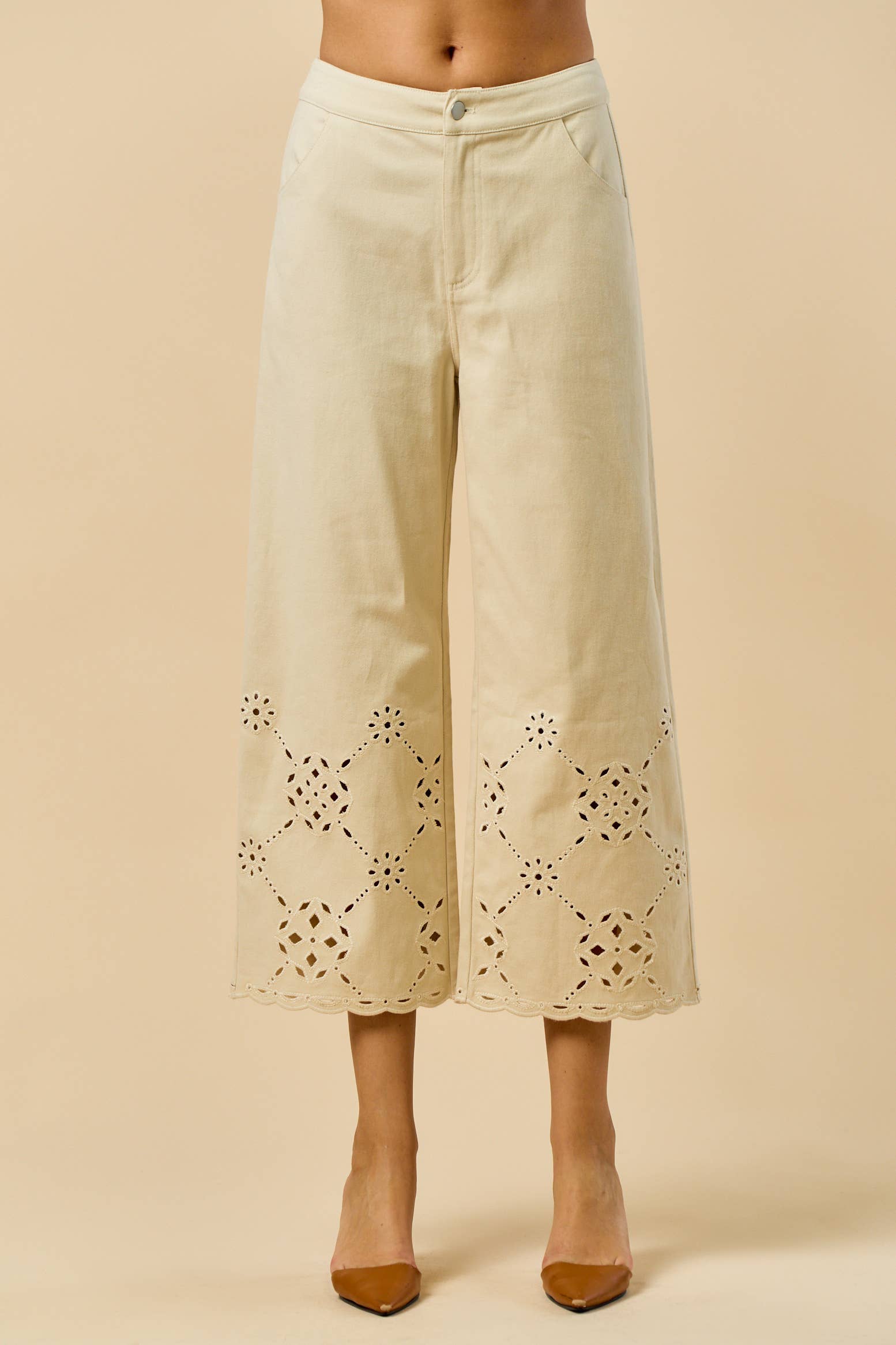 Sundrenched Eyelet Trouser
