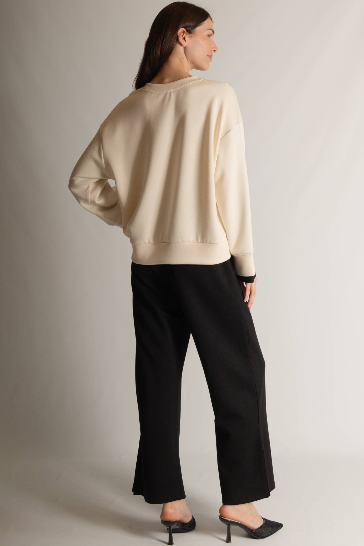 P. CILL Butter Modal Color Layered Long Sleeve Top