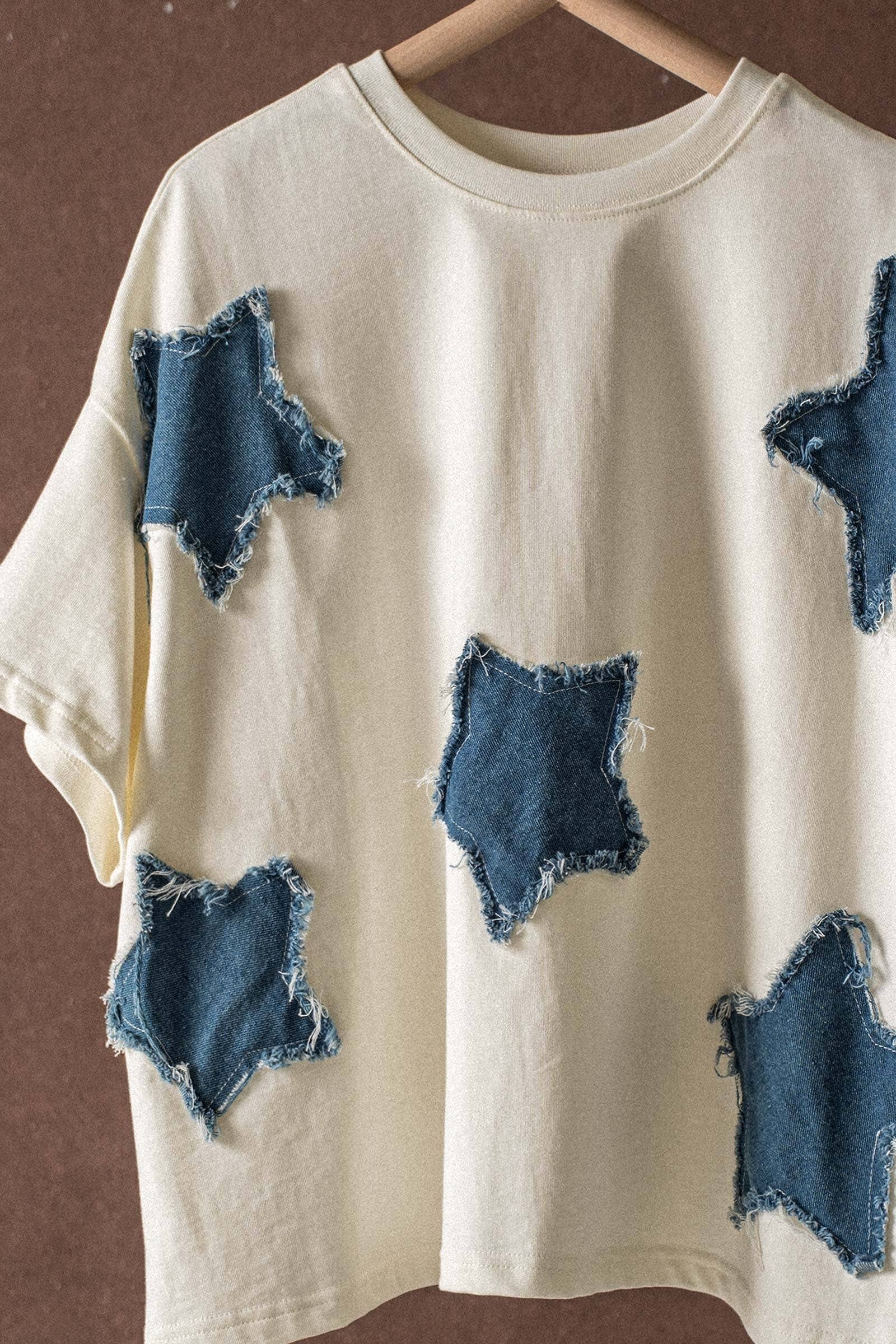 Star Appliqué Cotton Tee