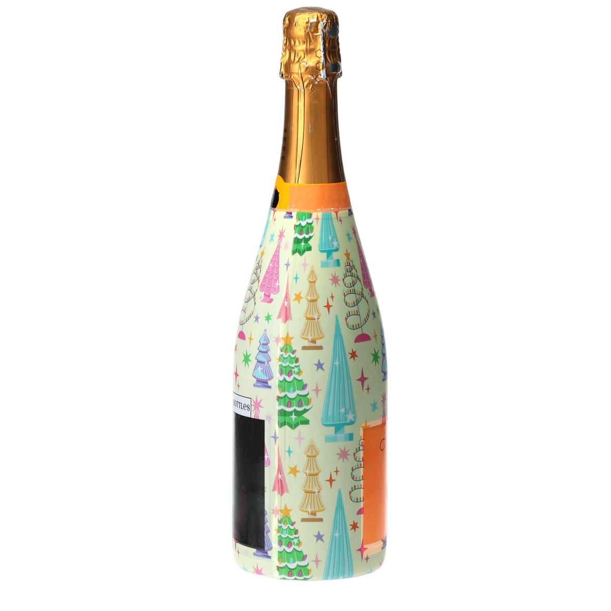 Christmas Tree Champagne Bottle Wrap – Holiday Gift