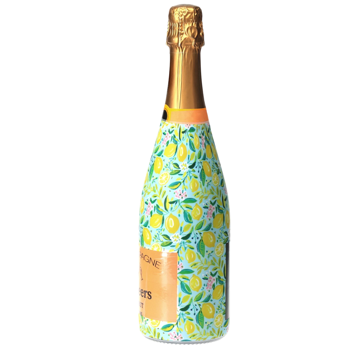 Lemon Champagne Bottle Wrap – Hostess Gift