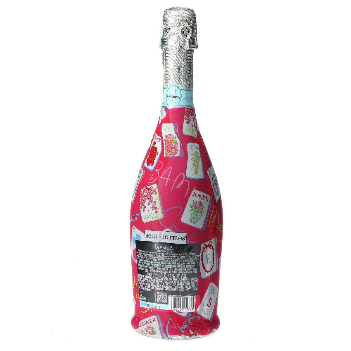 Pink Mahjong Prosecco Bottle Wrap – Gift for Her