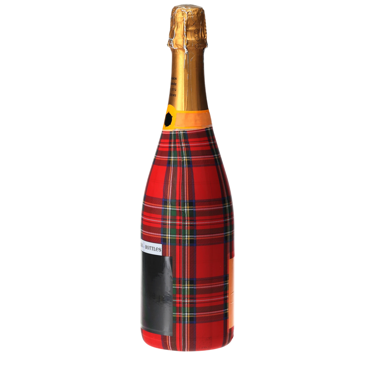Christmas Tartan Champagne Bottle Wrap – Holiday Gift