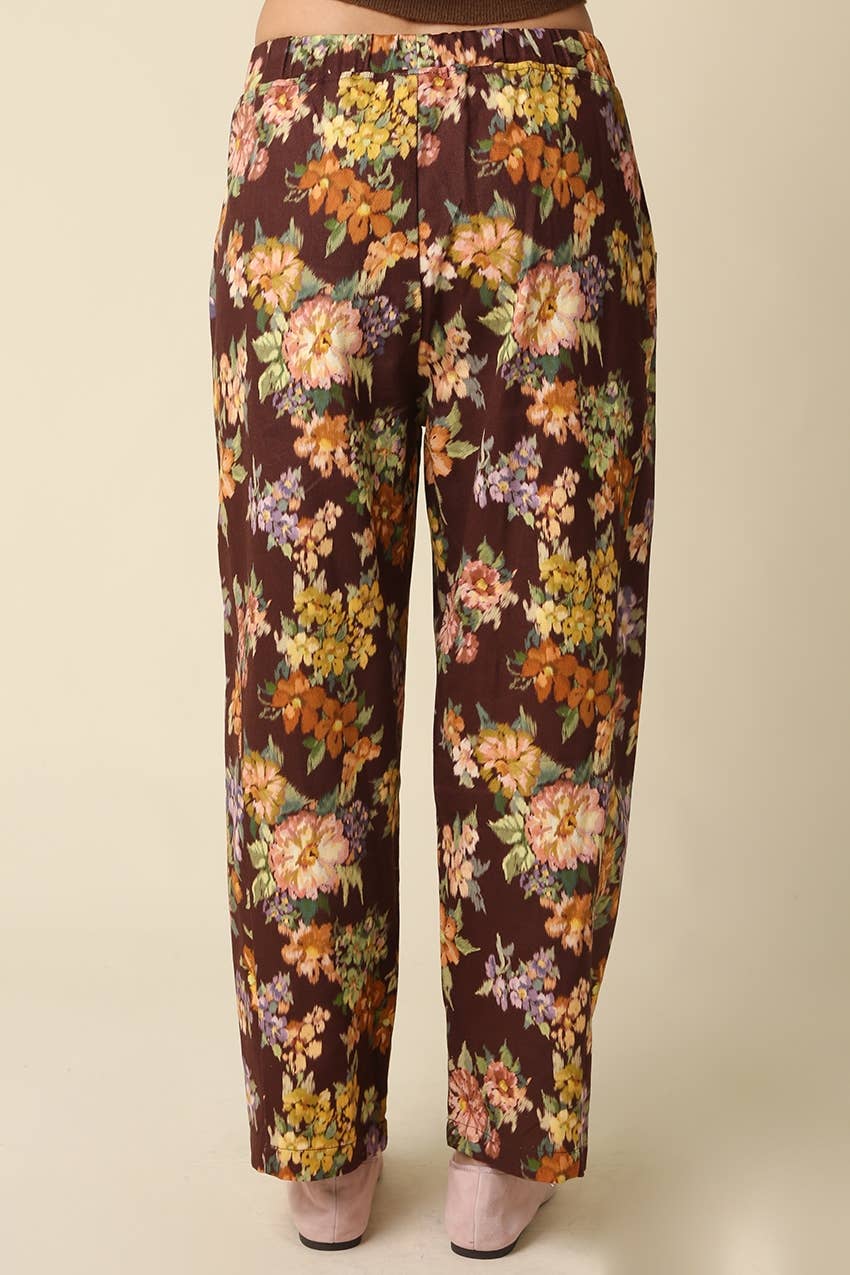 Floral Barrel Pants