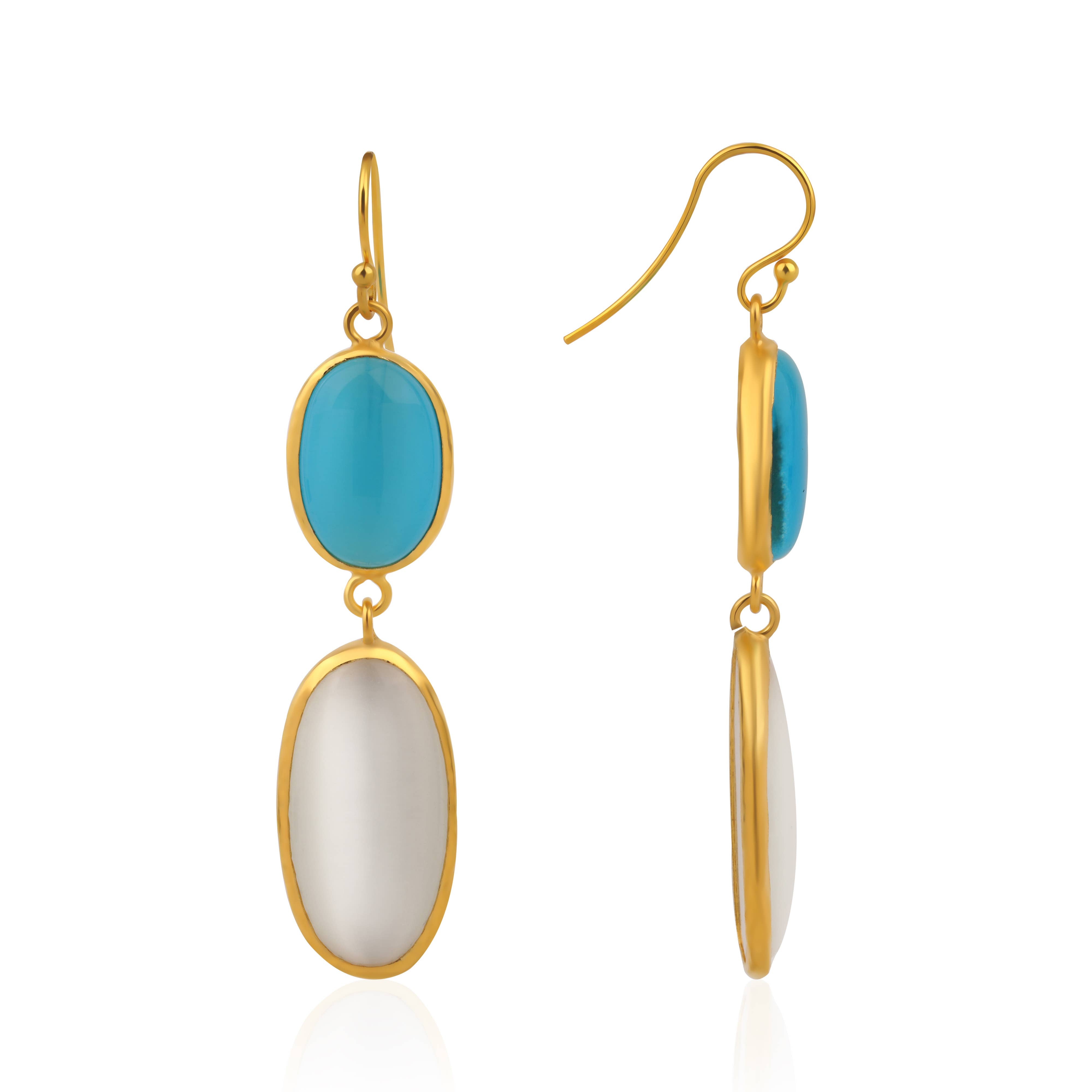 gold drop womens earrings