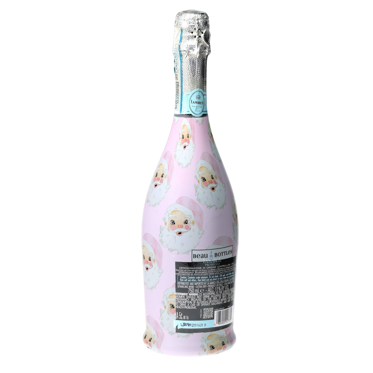 Pink Santa Prosecco Bottle Wrap – Christmas Gift