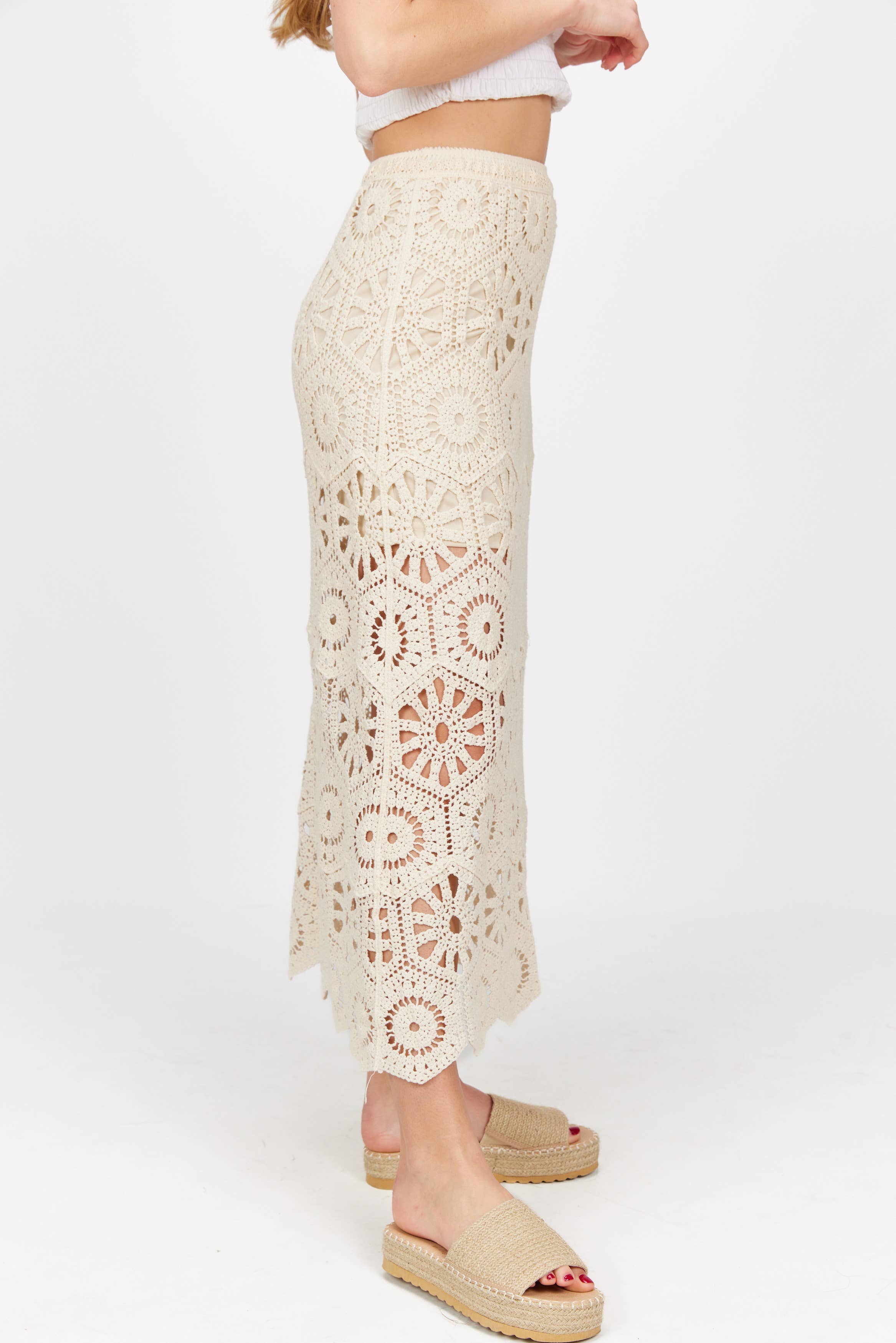 BOHO Breeze Crochet Maxi Skirt