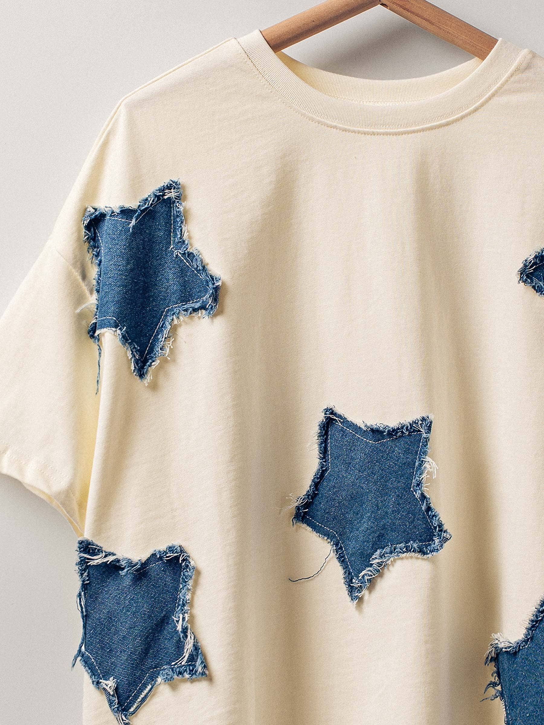 Star Appliqué Cotton Tee