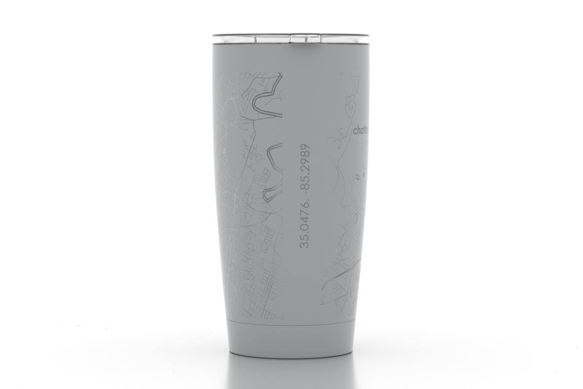 Chattanooga TN Map 20 oz Insulated Tumbler