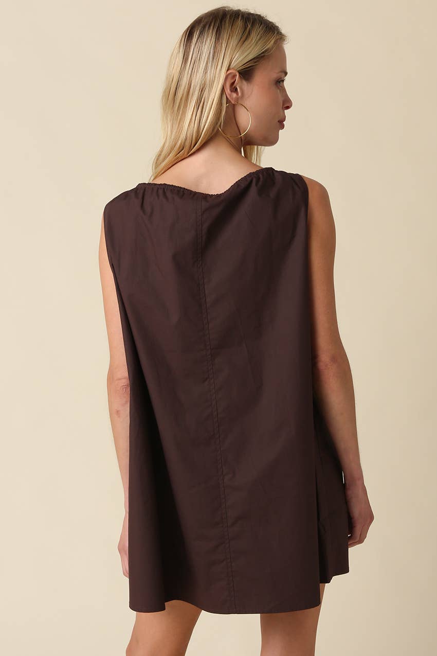 Elena Sleeveless Cotton Mini Dress