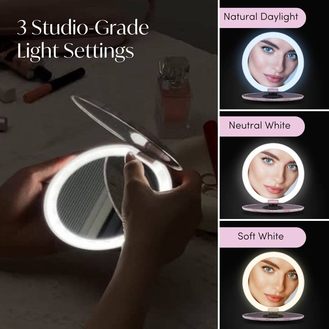 Taylor 5" Compact Mirror with LED Lights