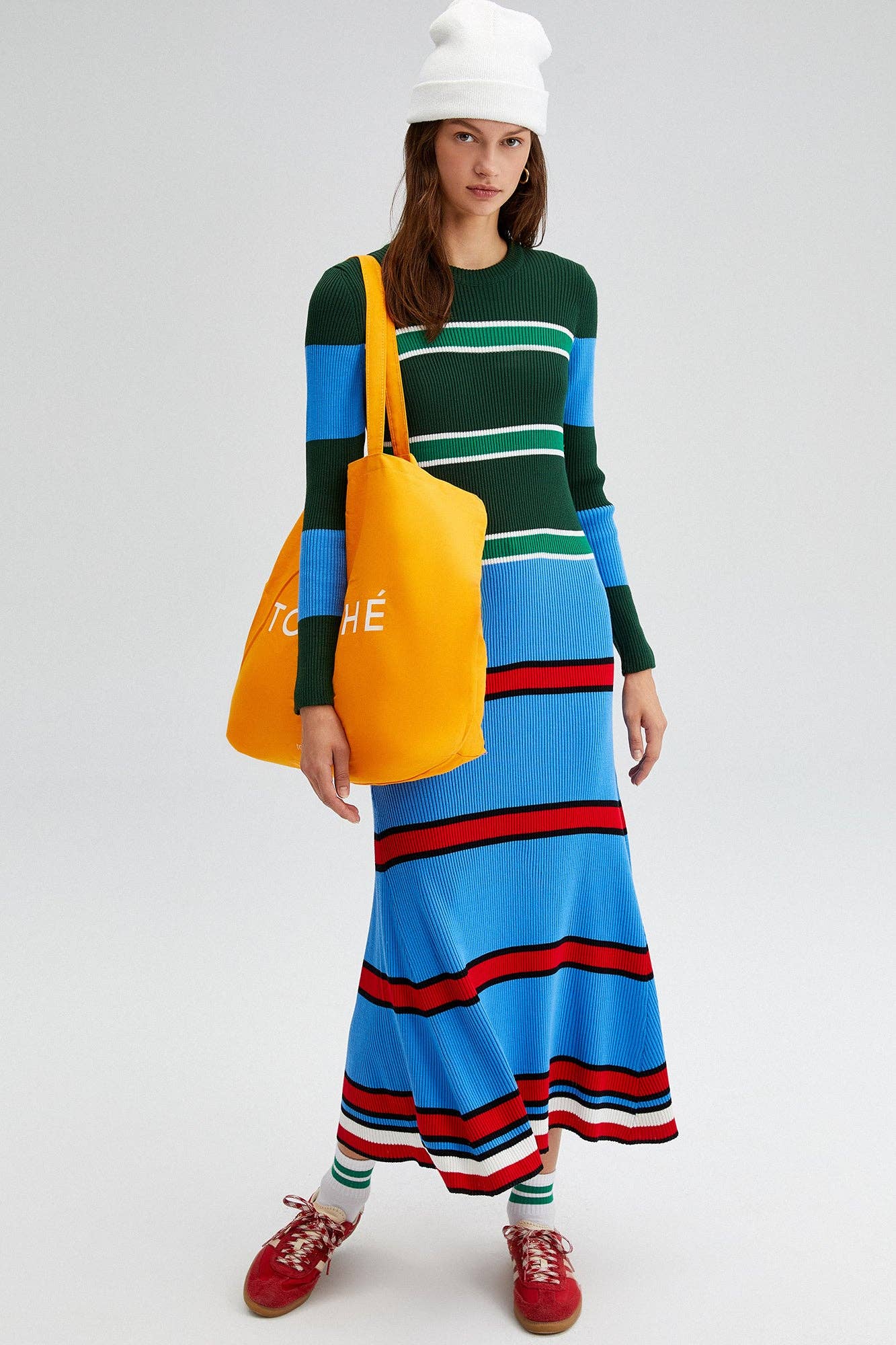 Long sleeve stripe dress