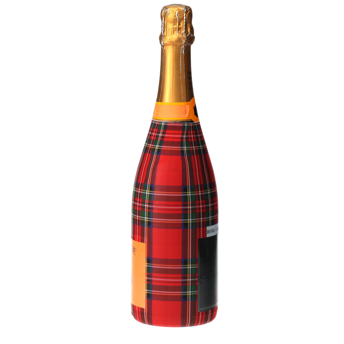 Christmas Tartan Champagne Bottle Wrap – Holiday Gift