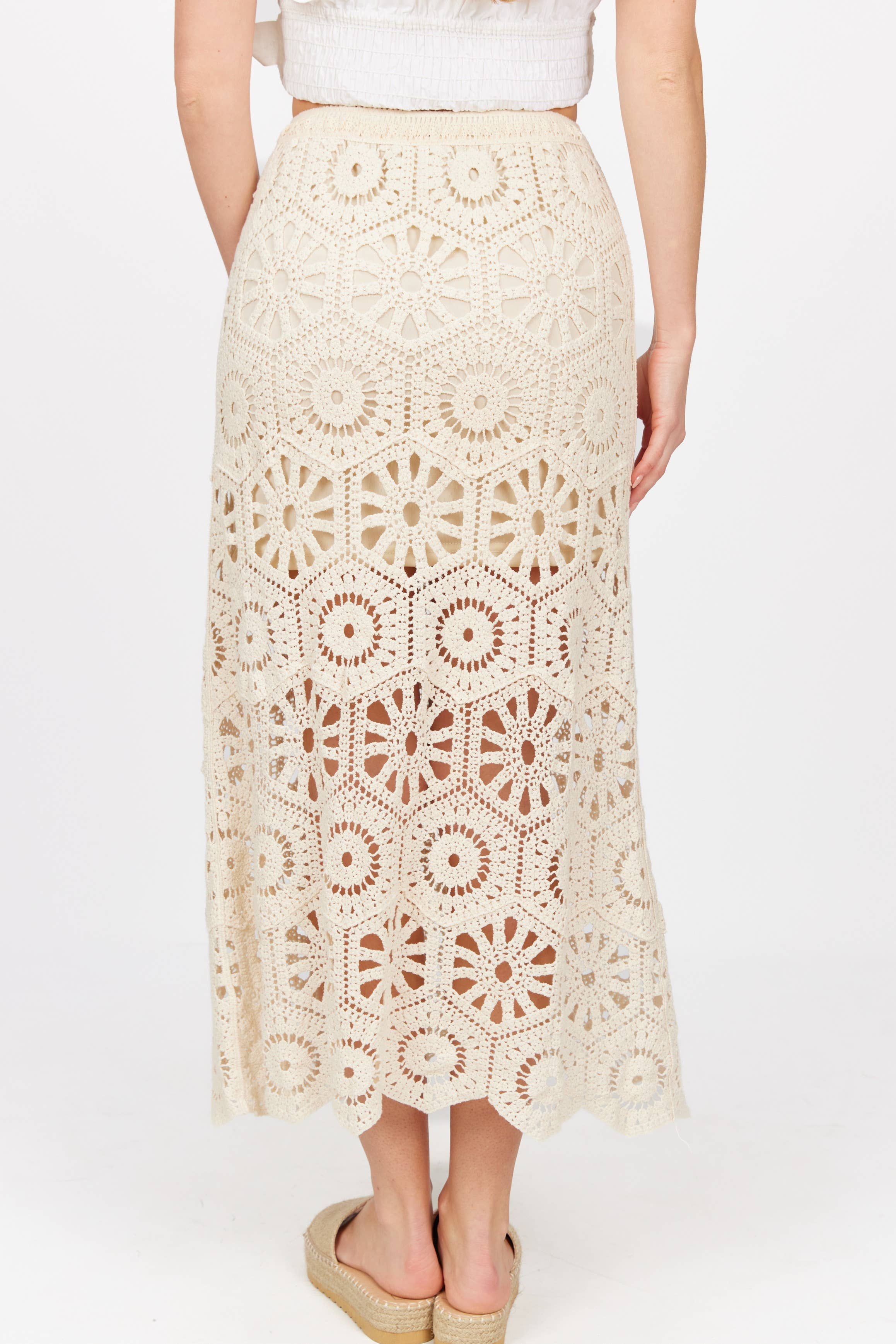 BOHO Breeze Crochet Maxi Skirt