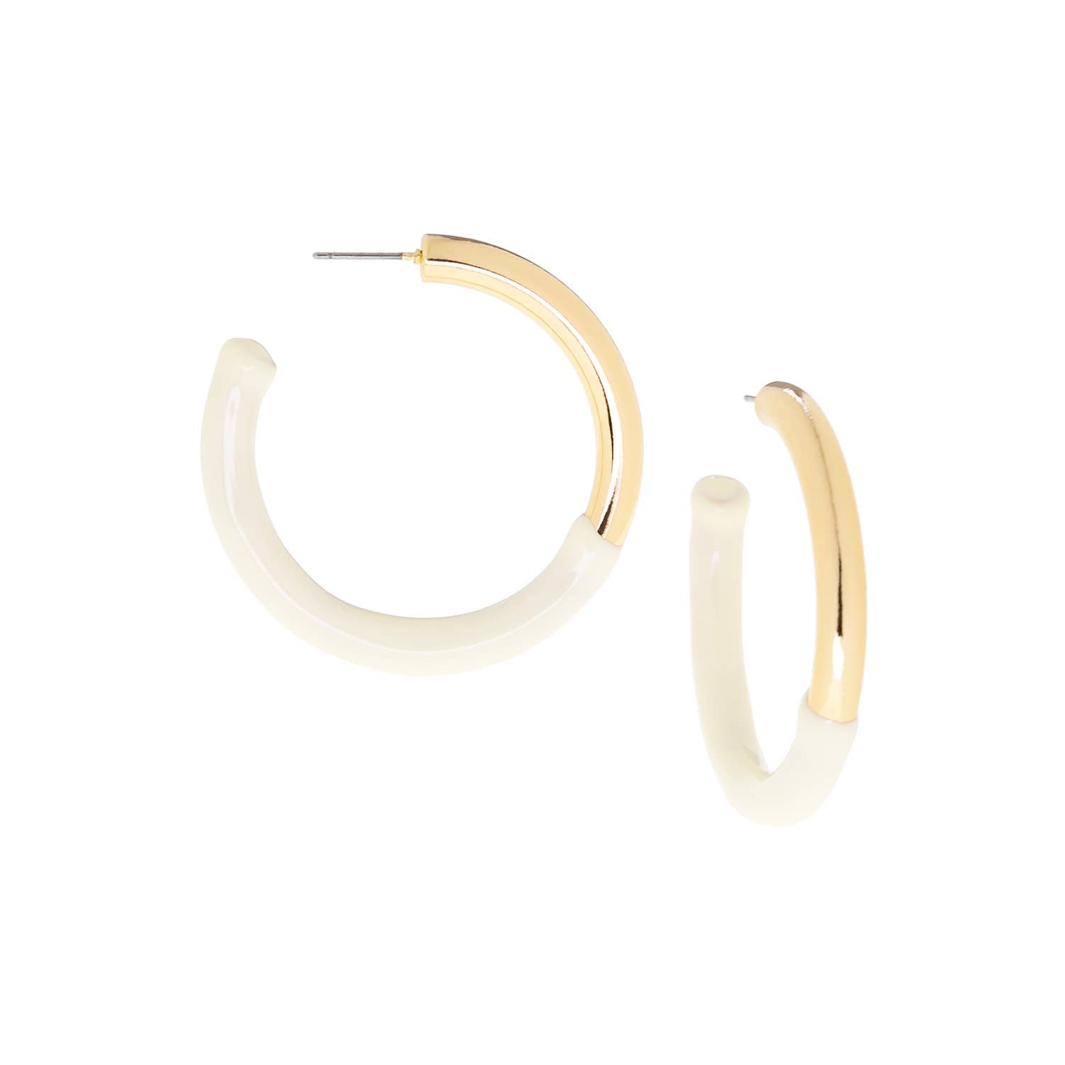 Large enamel hoop earring
