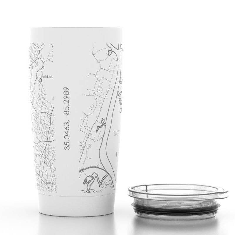 Chattanooga TN Map 20 oz Insulated Tumbler