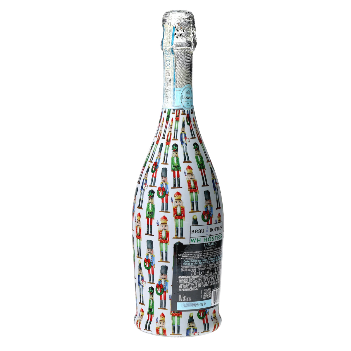 Nutcracker Prosecco Bottle Wrap – Christmas Hostess Gift