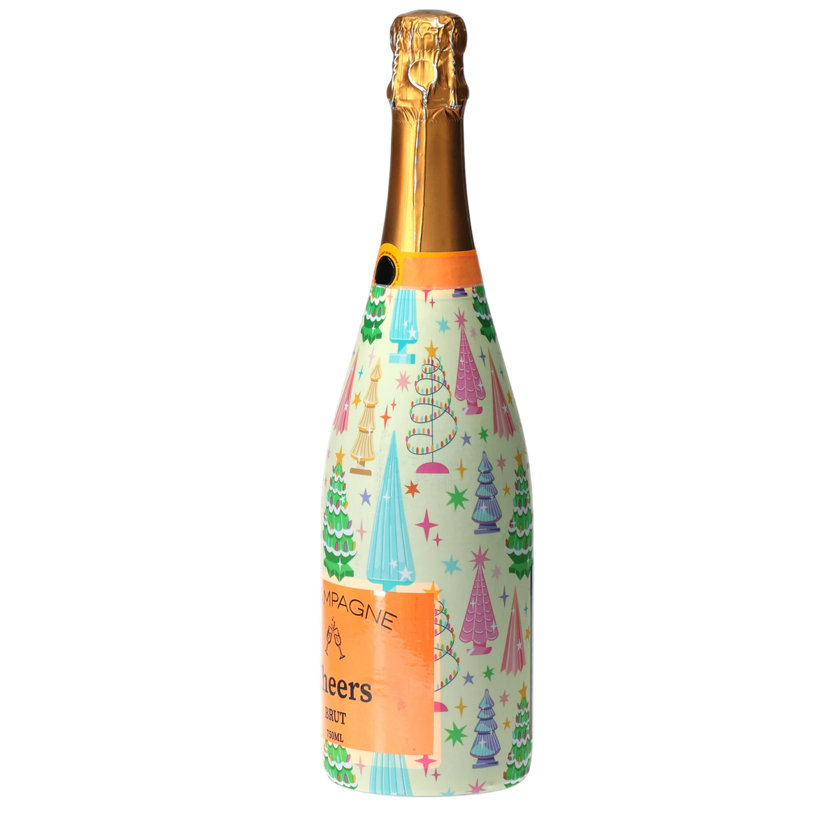 Christmas Tree Champagne Bottle Wrap – Holiday Gift
