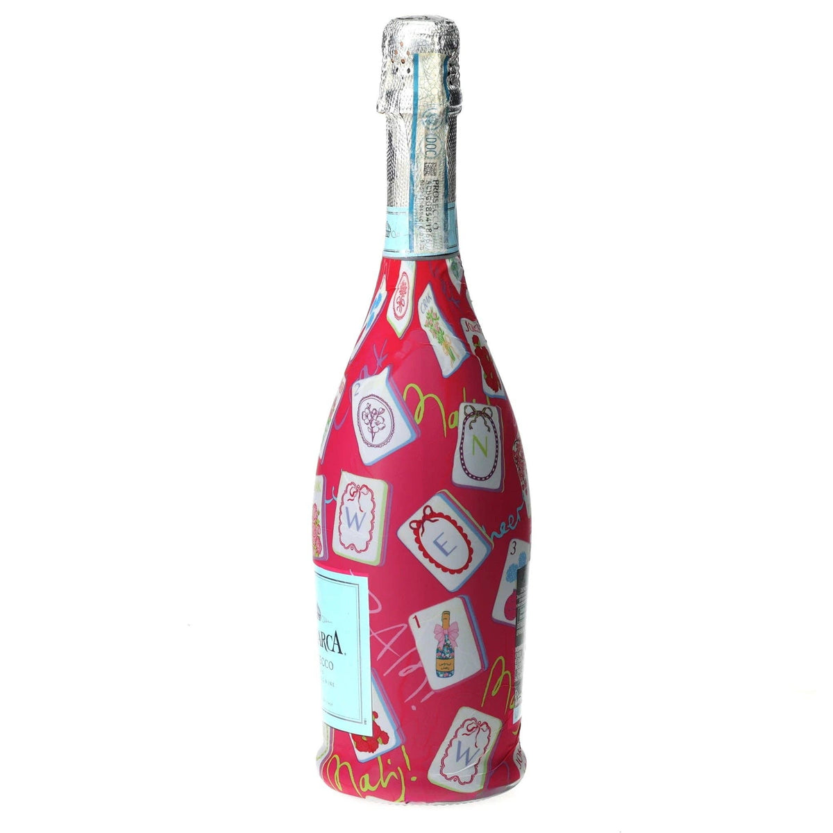 Pink Mahjong Prosecco Bottle Wrap – Gift for Her