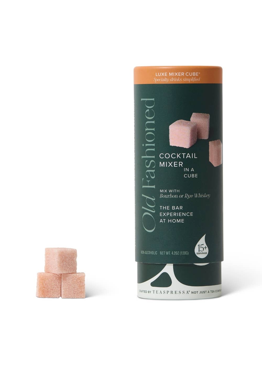 Cocktail mixer in a cube with packaging on a white background
