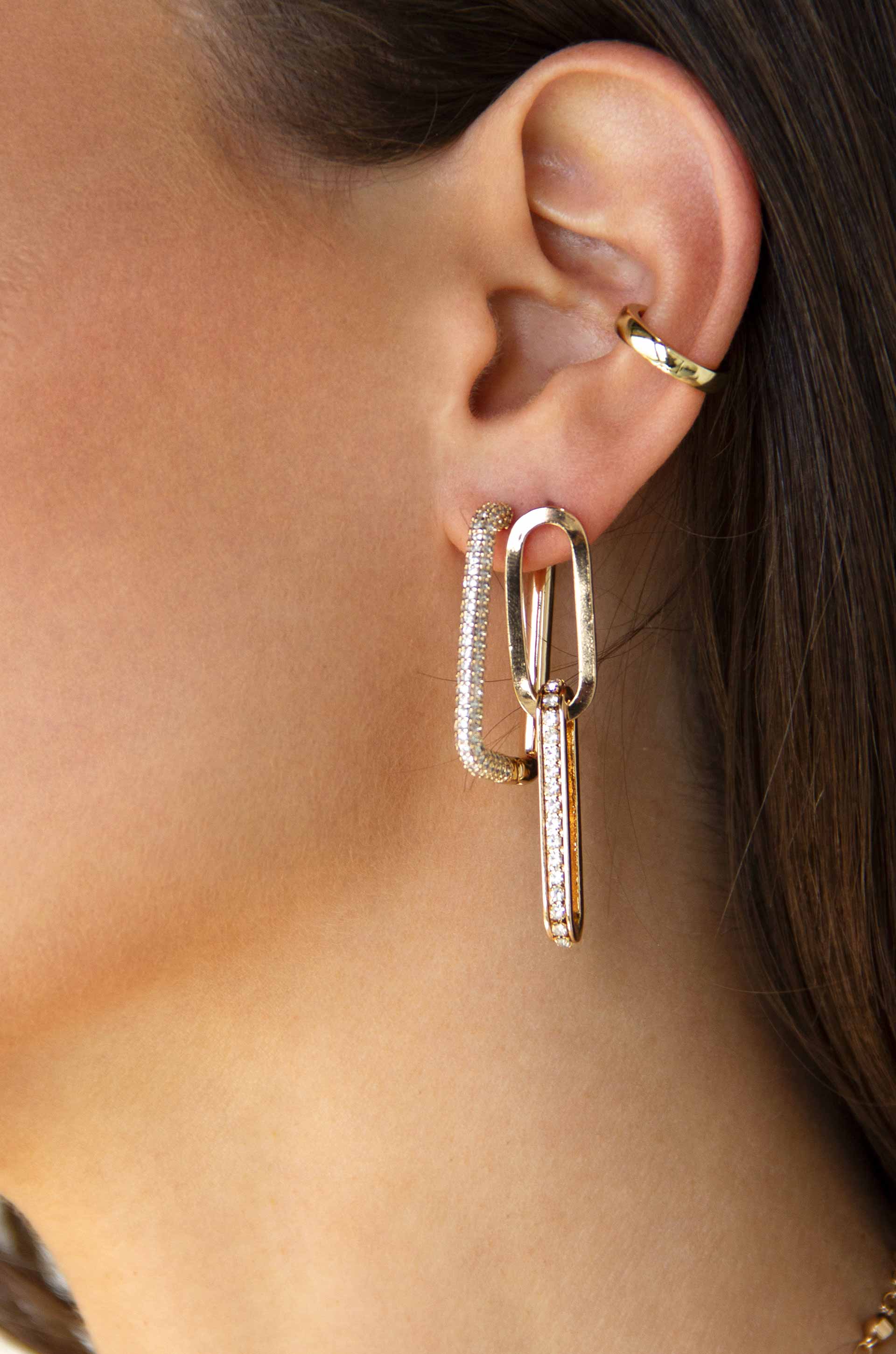 Crystal Link Earrings