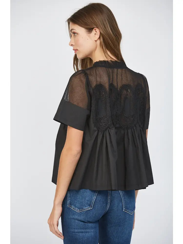 Mesh Applique Top