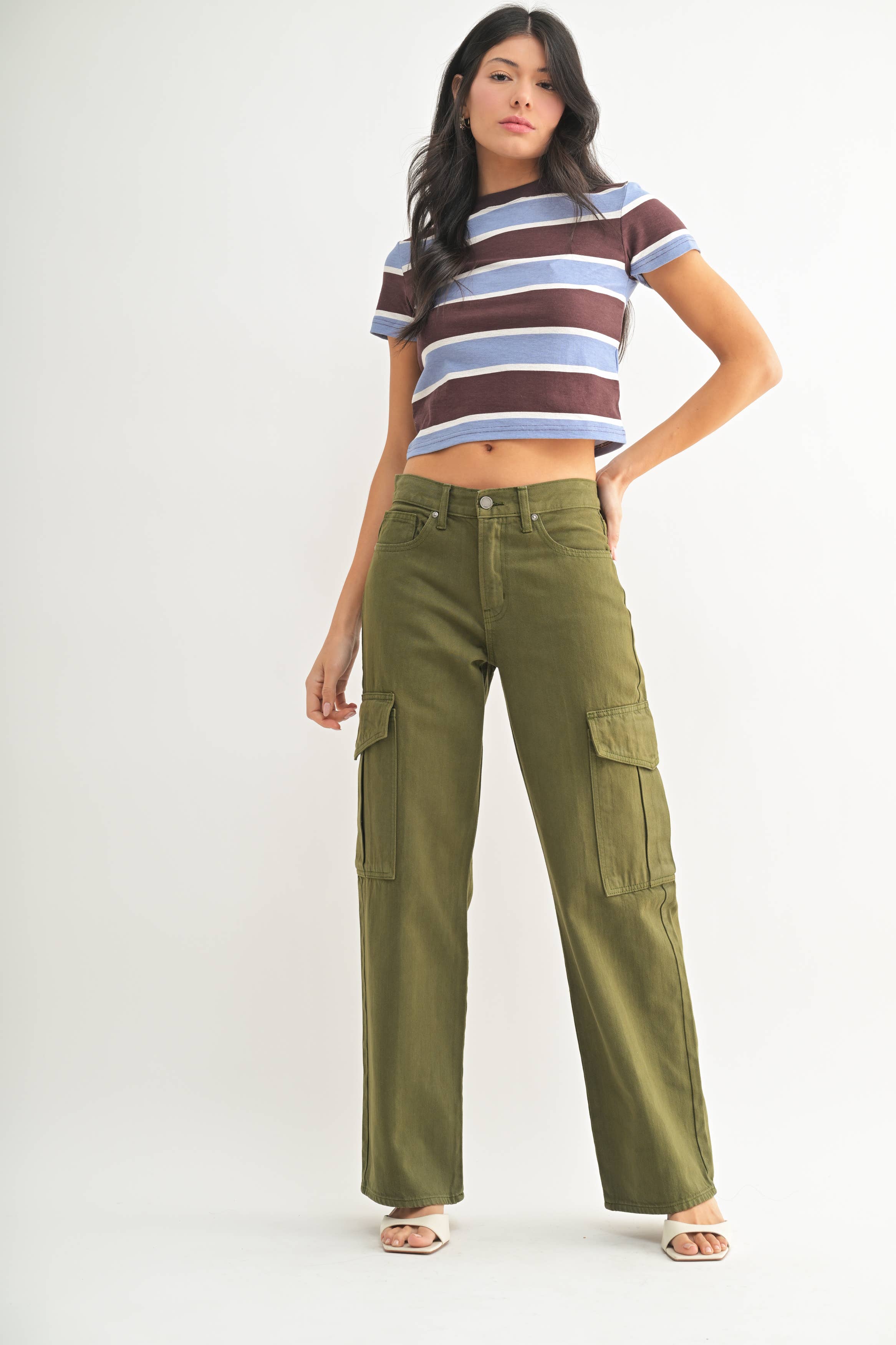 Cargo Pocket Jean DARK OLIVE