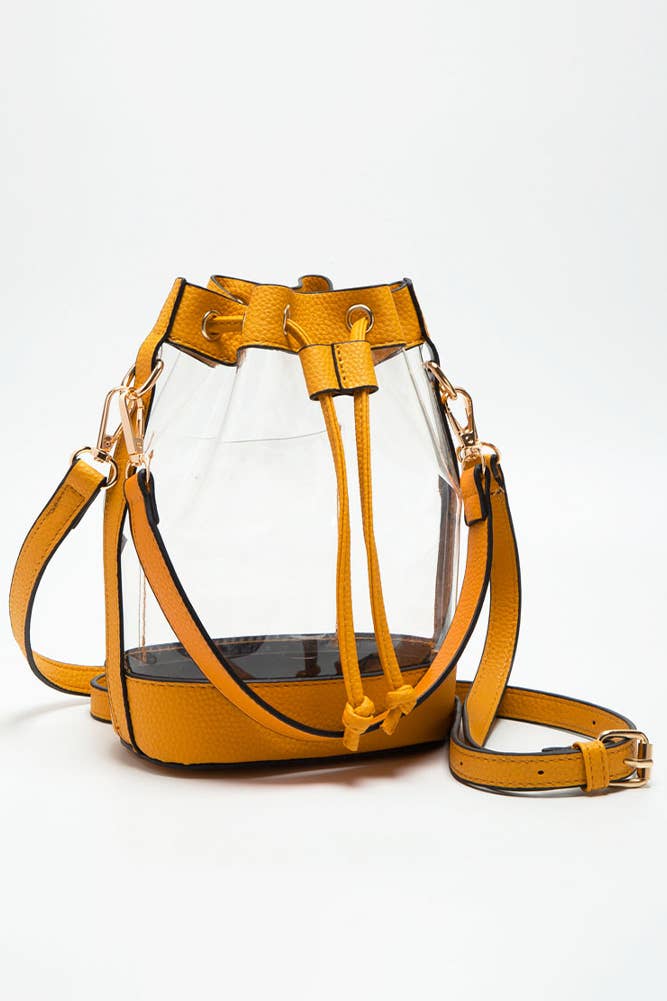 Clear Crossbody Stadium Bucket Bag