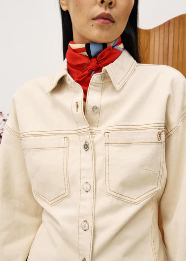 Duras Denim Tie Top