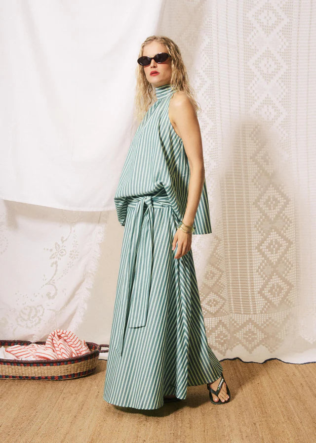 Long High Waisted Wrap Skirt