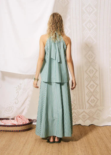 Long High Waisted Wrap Skirt