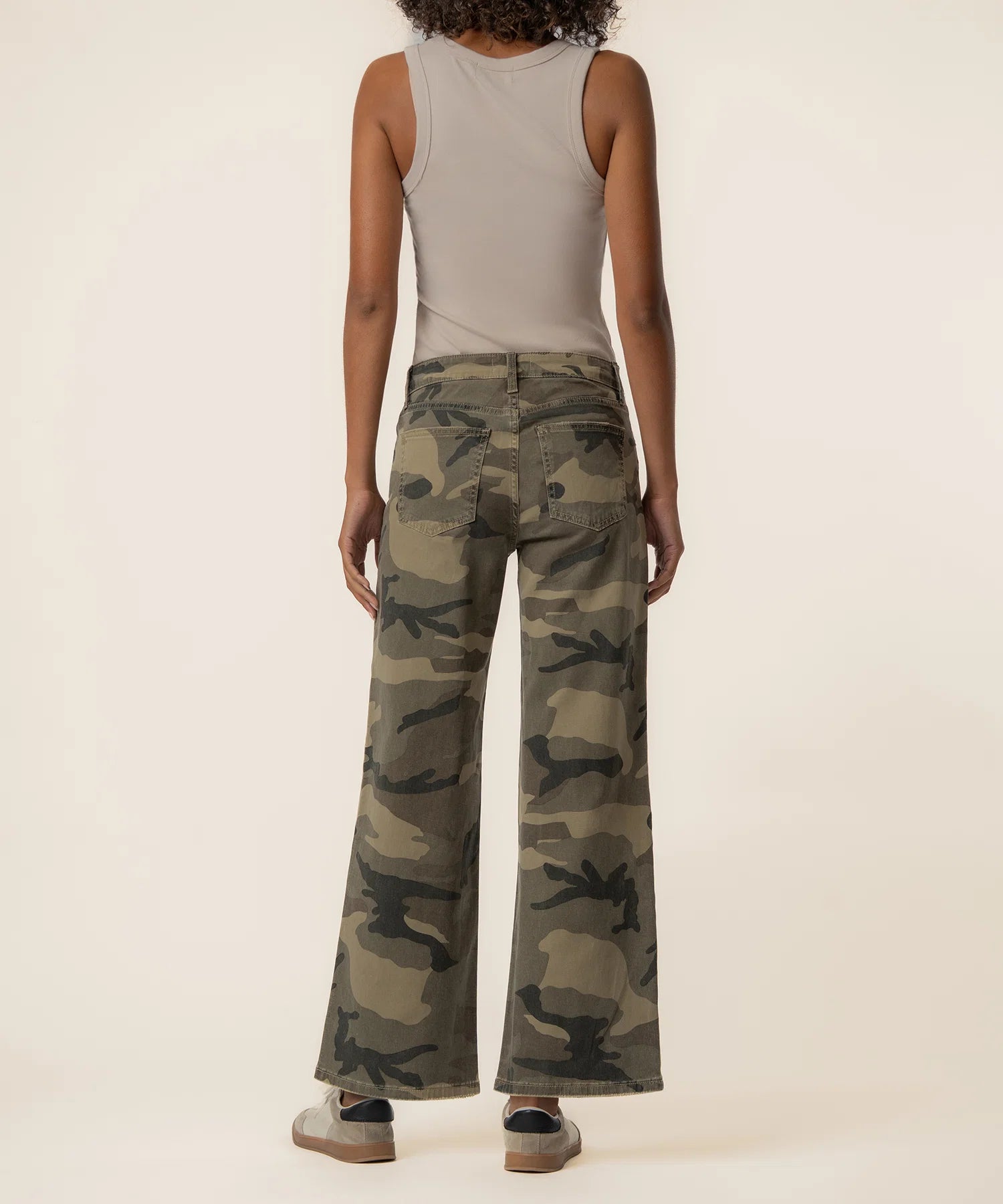 KUT Denim | Meg High Rise Wide Leg in Olive