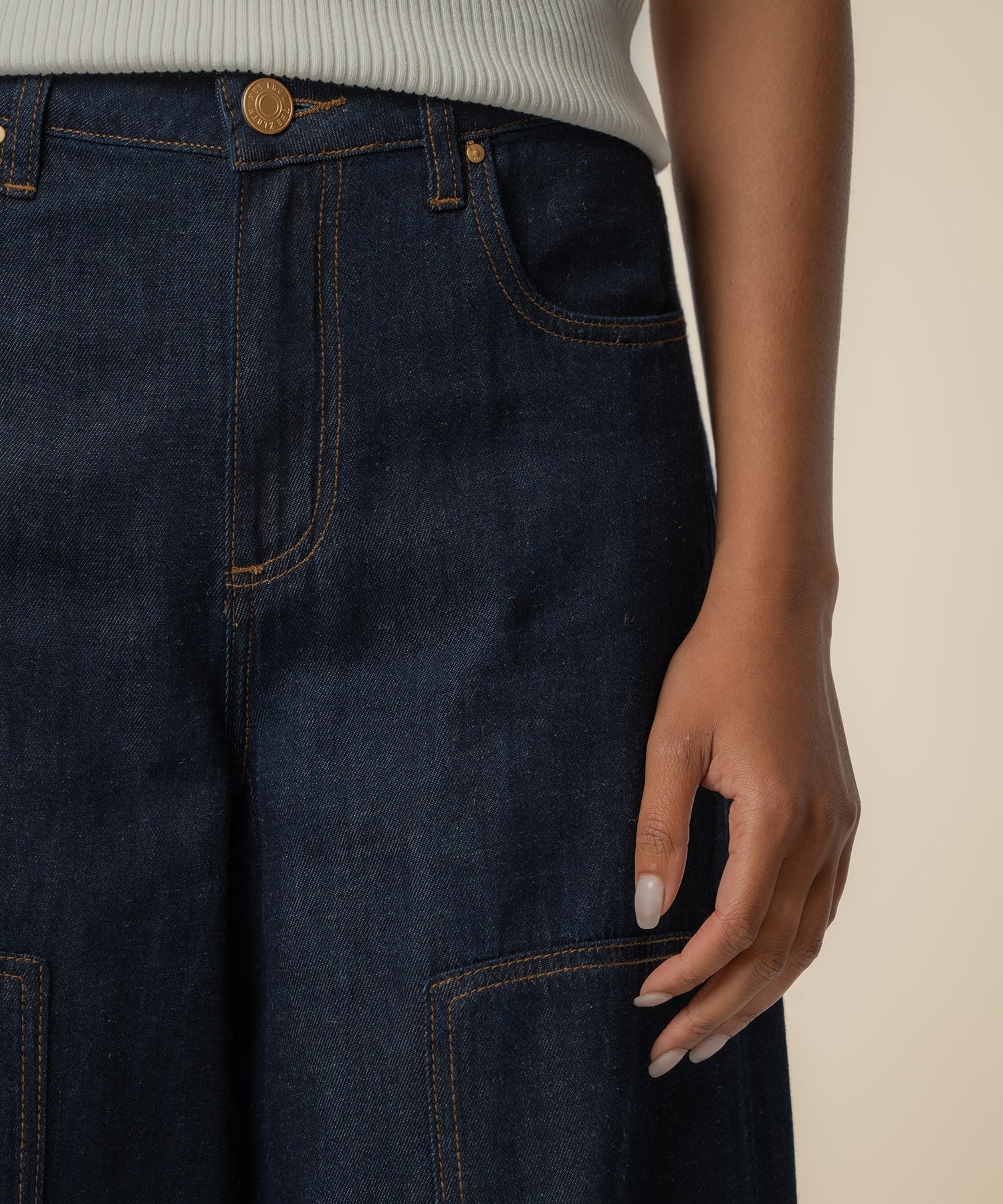KUT | Blake High Rise Dark Blue Wash Slouchy Wide Straight, Exclusive in Marketable Wash