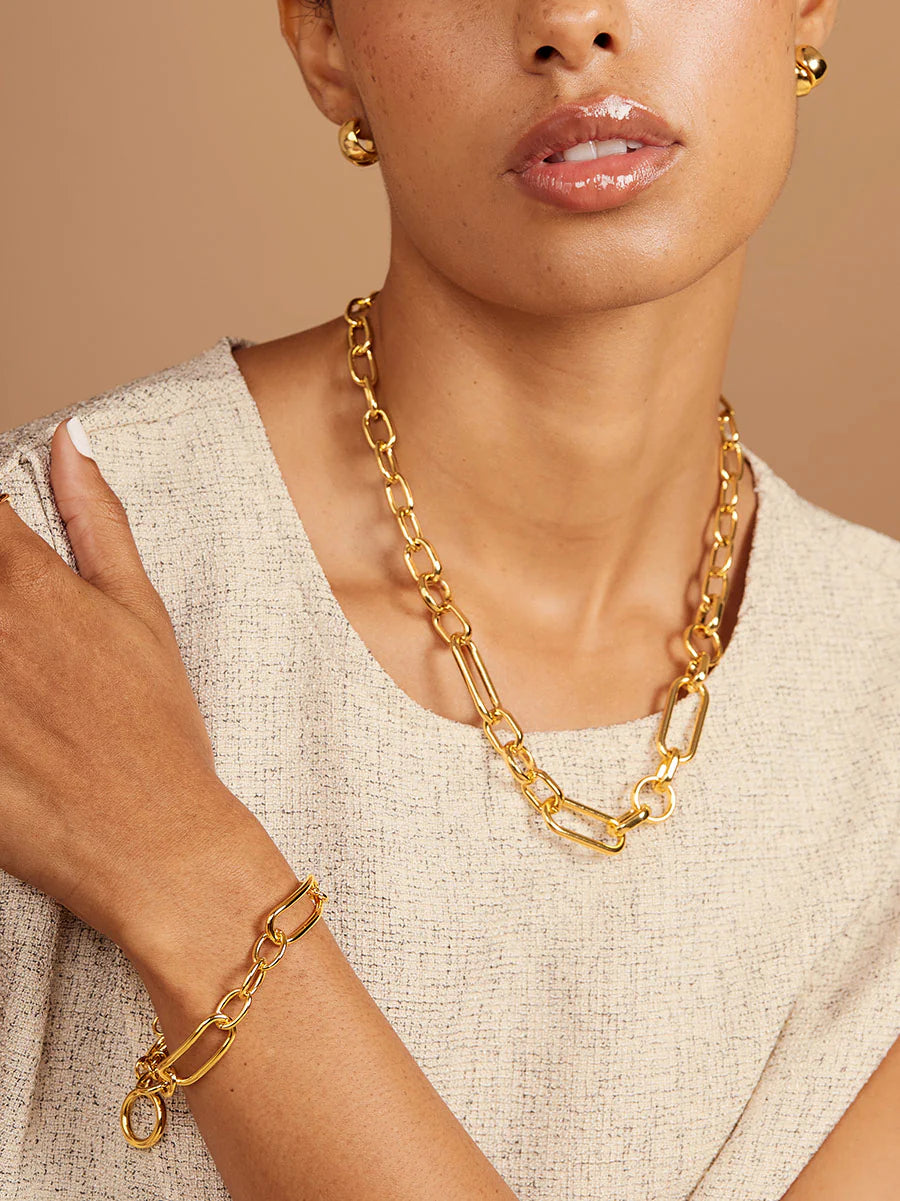 Mixed Chain Toggle Bracelet