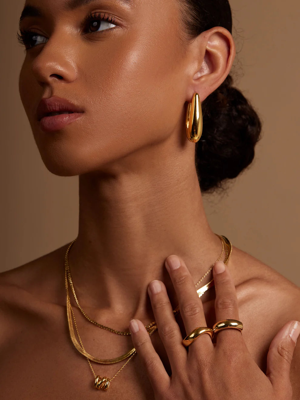 Mega Teardrop Hoop Earring