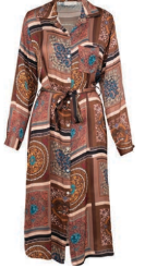 silk long sleeve button down dress