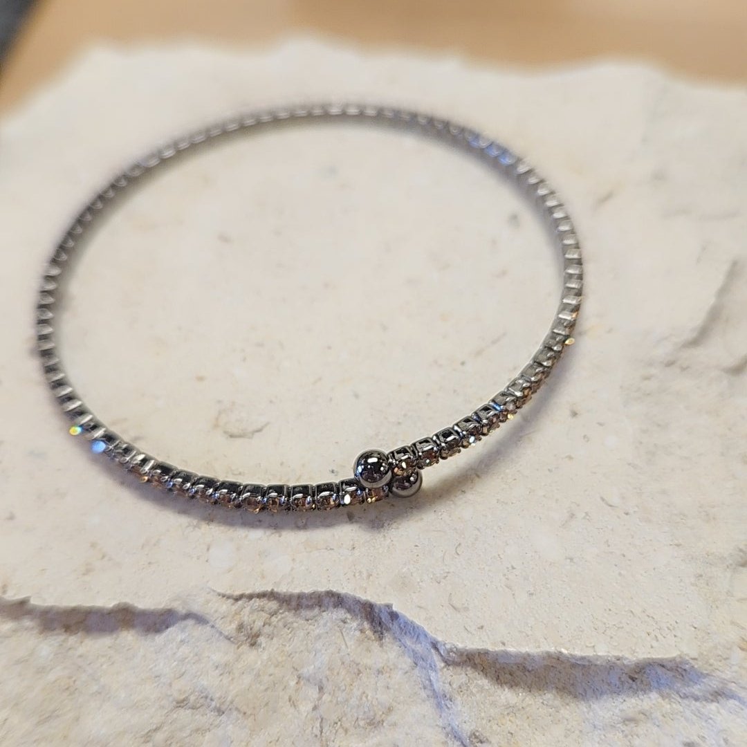 black pave bangle  womens bracelet