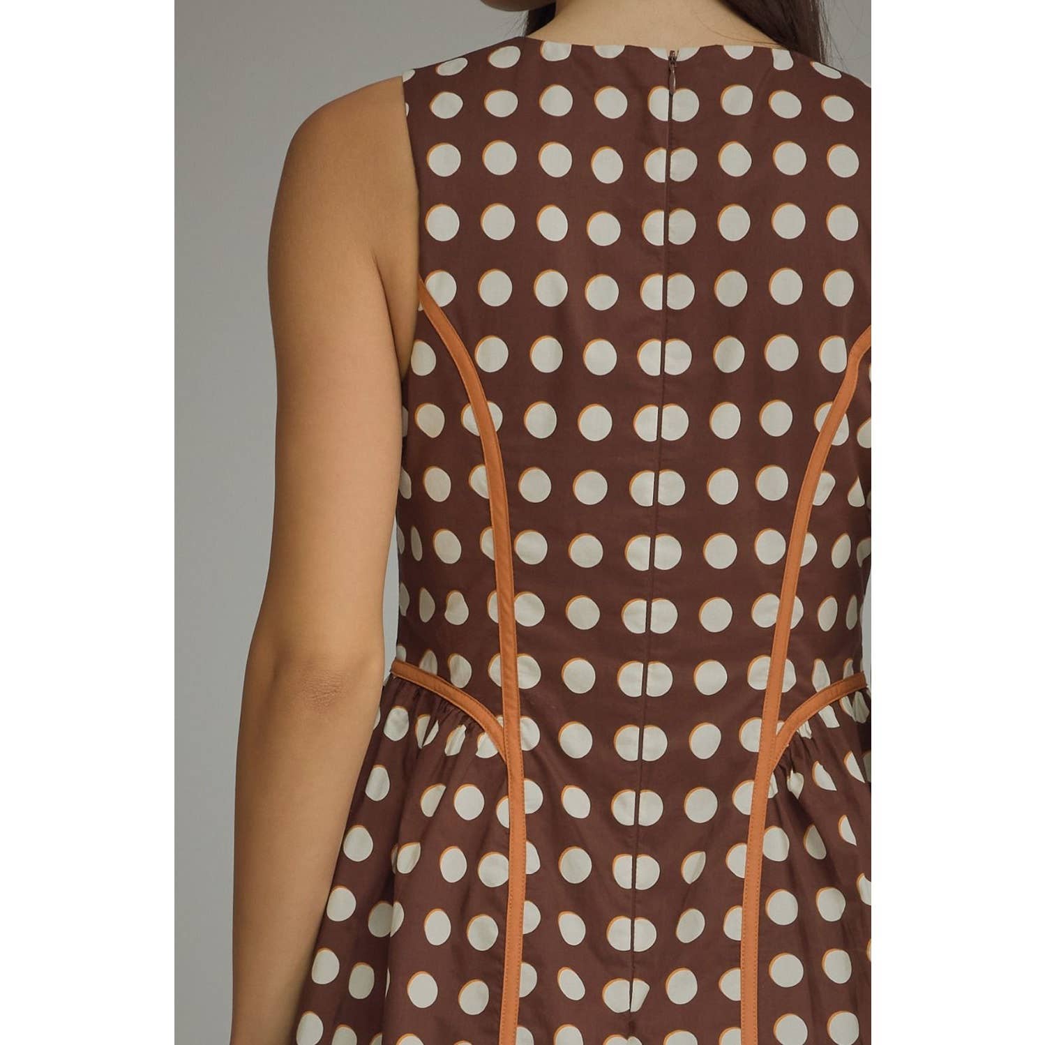Polka Dot Sleeveless Midi Dress
