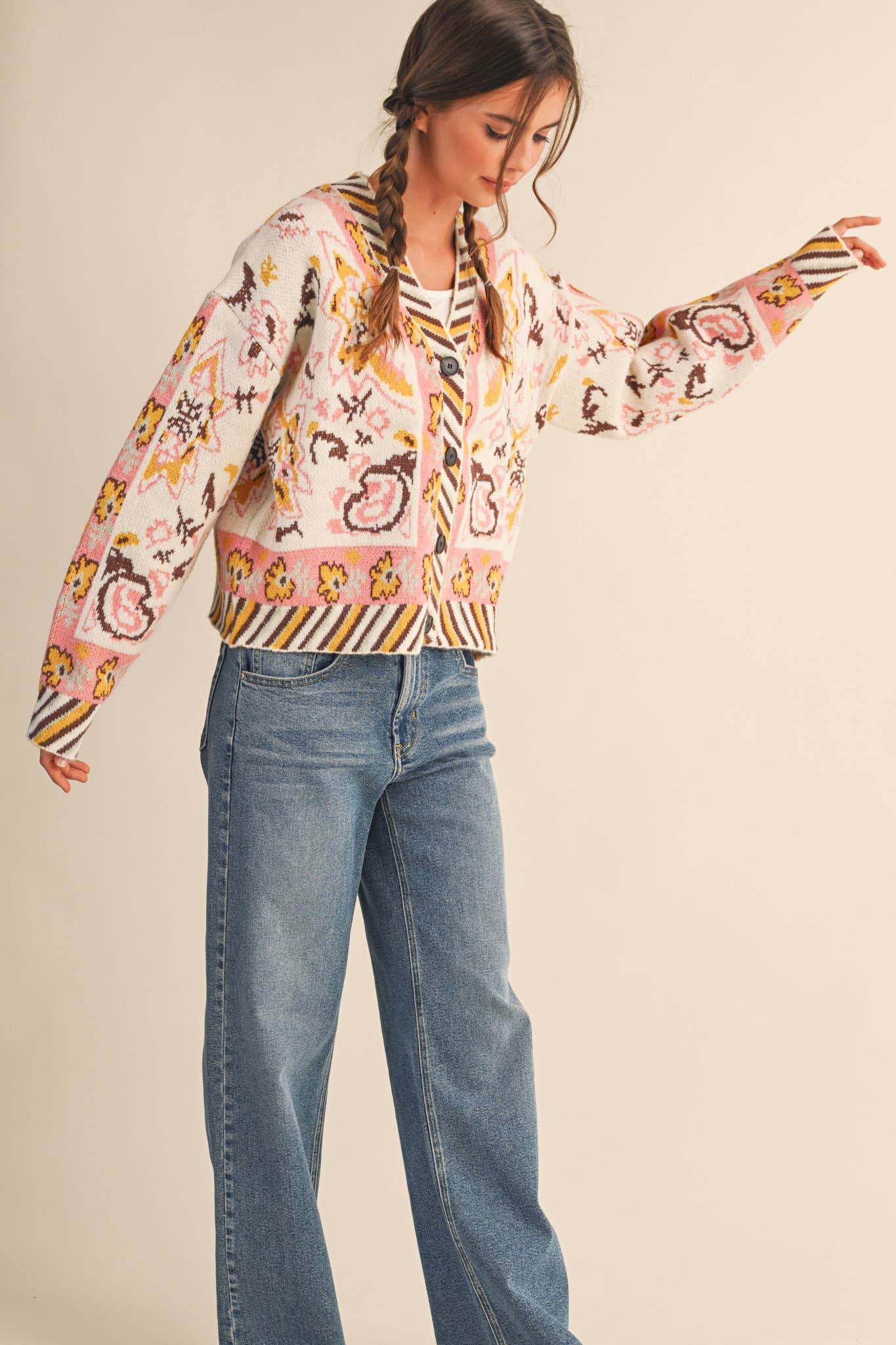 PAISLEY KNIT CARDIGAN
