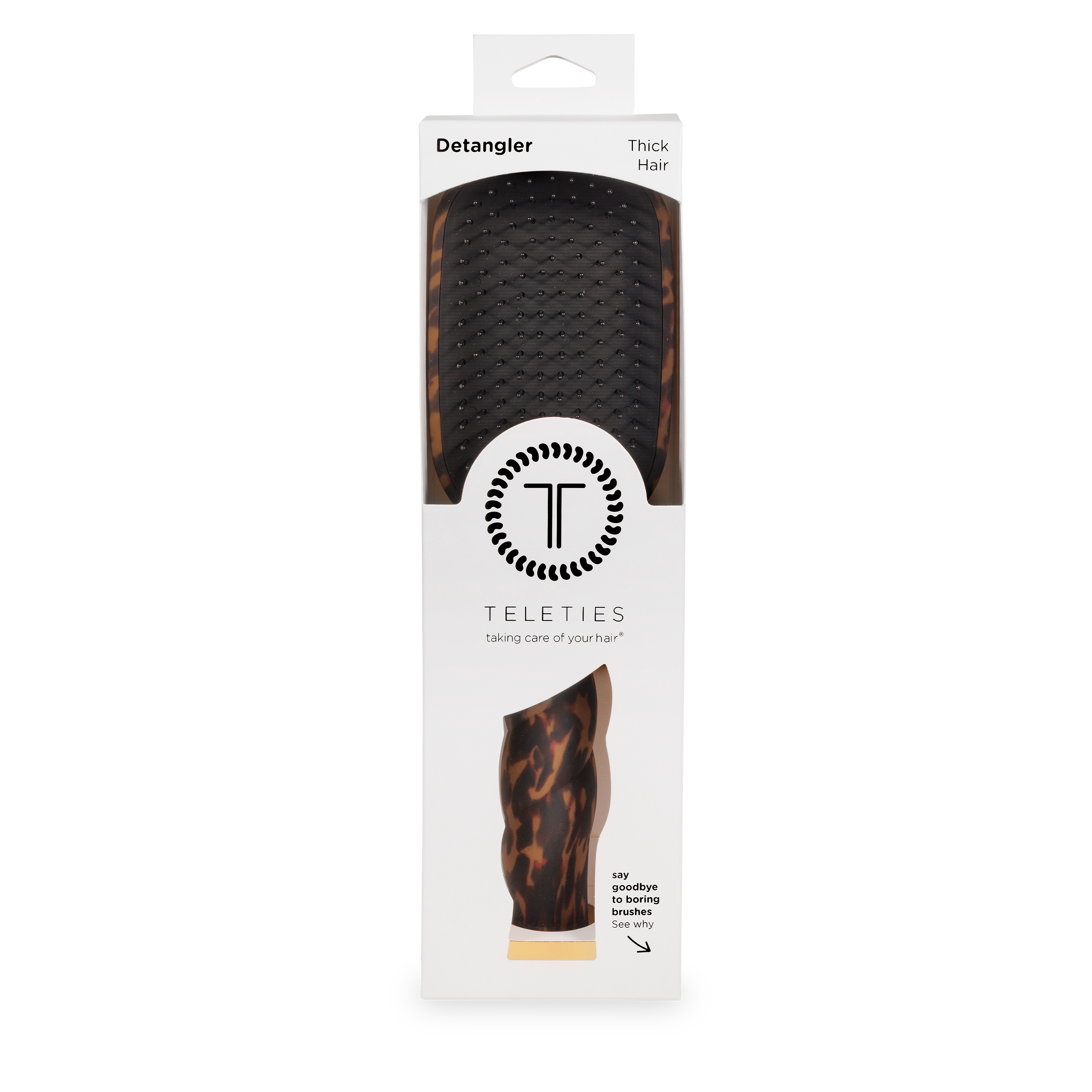 Detangler Hair Brush for Thick Hair - Tortoise